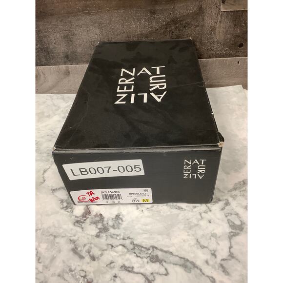 Naturalizer Women's 8.5M Silver Leather Jayla Pump Block Heels Square Toe LB7-5 - Picture 11 of 11